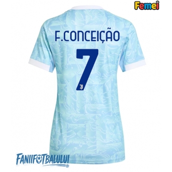Juventus Francisco Conceicao #7 Tricou Fotbal Replică 2025-26 Femei Deplasare